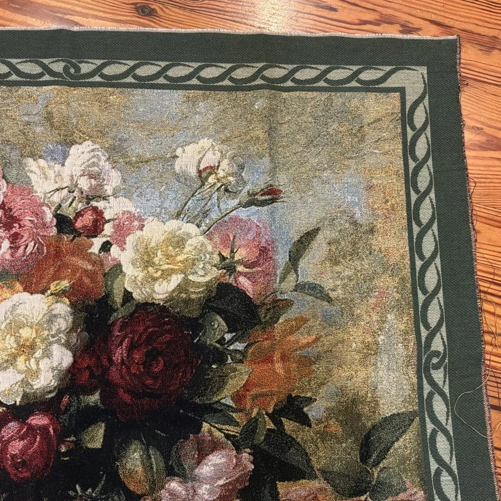 Large Floral Tapestry Piece Albert Williams Nature's Glory 42 X 36